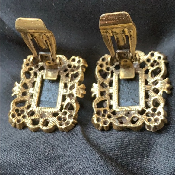 Vintage Judy Lee square earrings - Picture 4 of 7